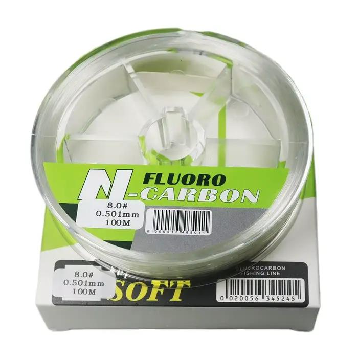 Ligne fluorocarbone pure 100M 100% carbone pour pêche à la mouche et leader carpe