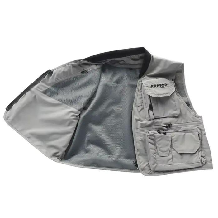 Veste de pêche respirante multi-poches printemps été automne pour pêcheur photographe extérieur