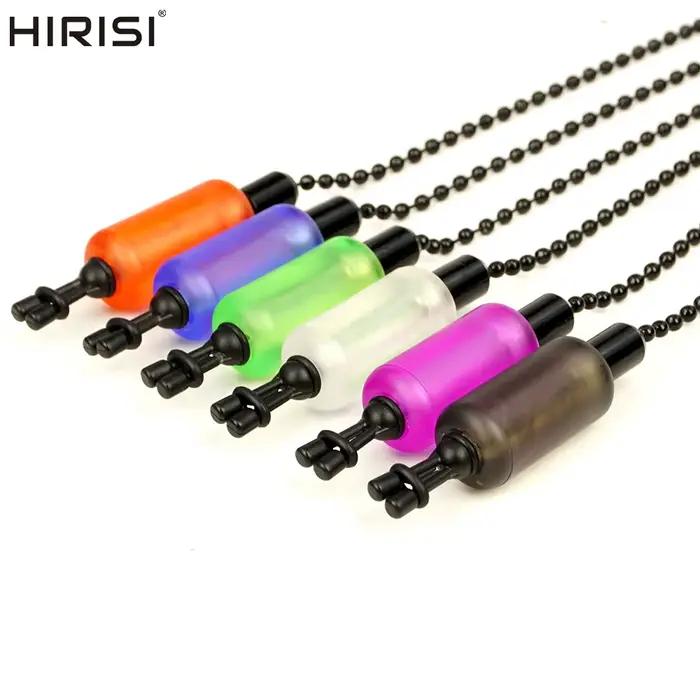 Indicateurs de touche Hirisi 2 pièces avec tubes fluorescents amovibles 6 couleurs pour pêche carpe