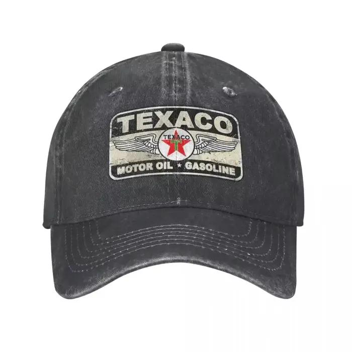 Casquette denim Texaco sign pêche camping casual design vintage essence