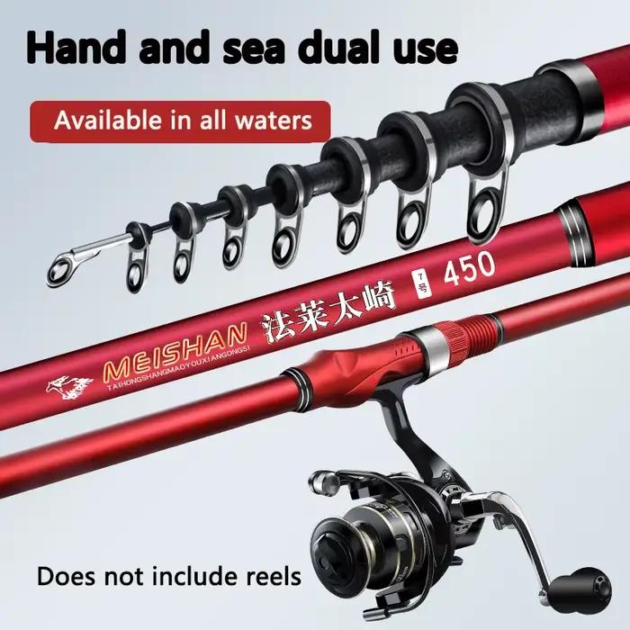 Canne pêche roche carbone 5.3M 6.0M ultra-légère Old Friend pour carpe surf télescopique mer