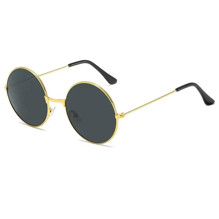 Lunettes de soleil vintage rondes homme femme - Design océan rouge jaune pour pêcheurs élégants