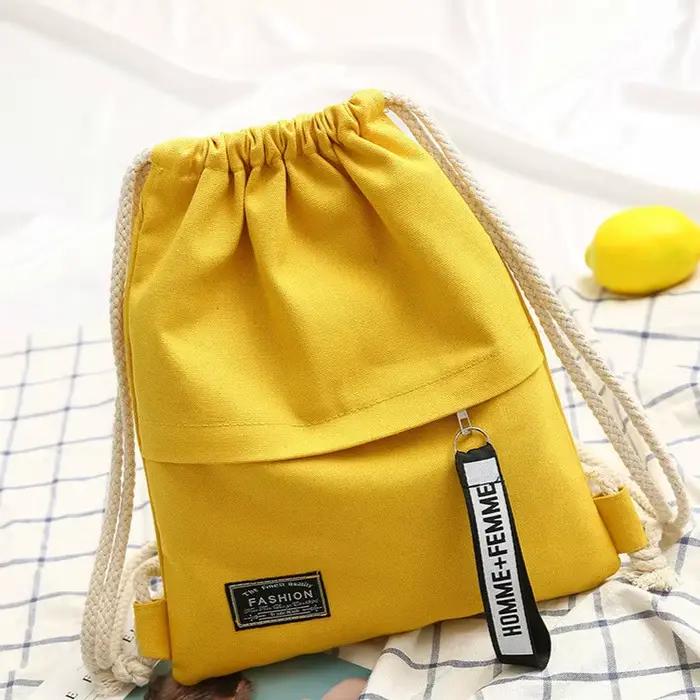 Sac à dos à cordon de serrage canvas pour pêche - Backpack double bretelles portable pour hommes et femmes