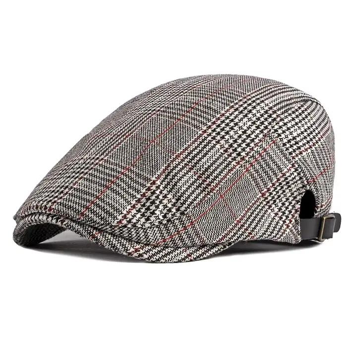 Casquette newsboy vintage pêche chasse homme - Style ivy cotton ajustable activités outdoor Gatsby