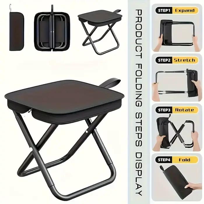 Tabouret de pêche multifonction ultra-léger pliant cadeau idéal pêcheur accessoire pêche portable voyage