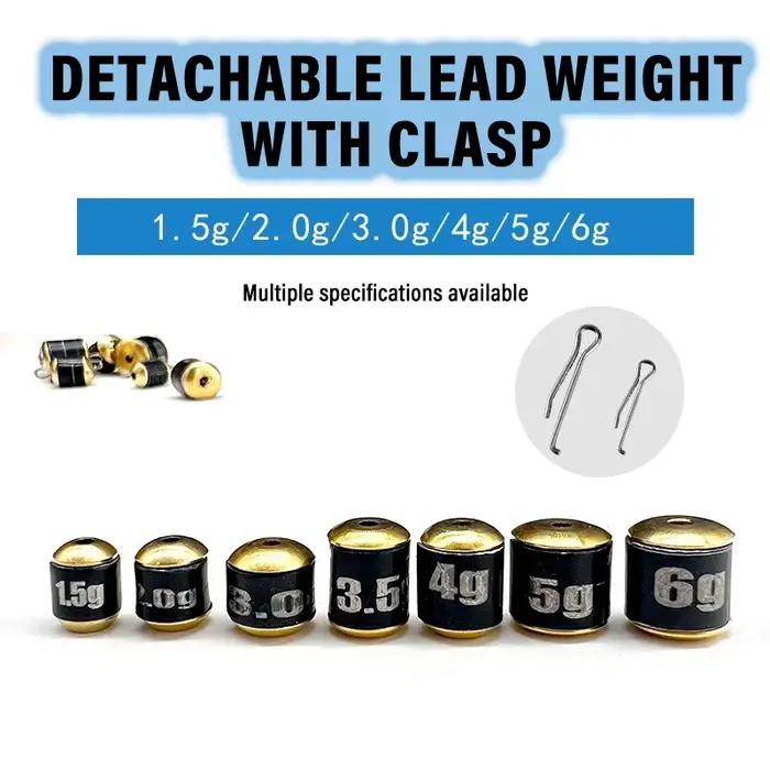 Plombs pêche détachables 1.5g-6g libération rapide casting précision accessoires pêche extérieure
