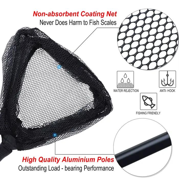 Filet de pêche Sougayilang rétractable pliable portable 70cm 95cm 115cm pour carnassiers