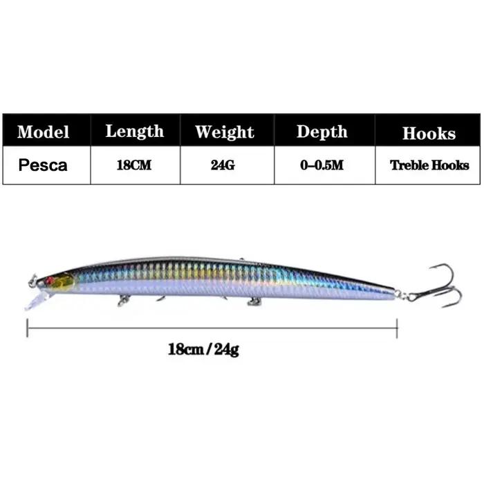 Leurre dur crankbait FLYSAND 18cm/24g pour pêche en mer et wobblers laser