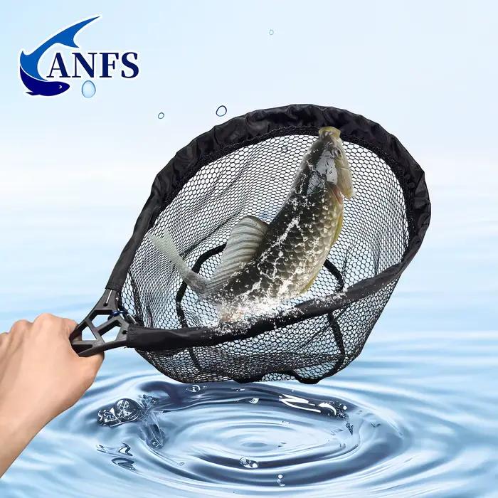 Épuisette pêche à la mouche rétractable et pliable - Filet main durable facile à transporter pour pêche extérieure