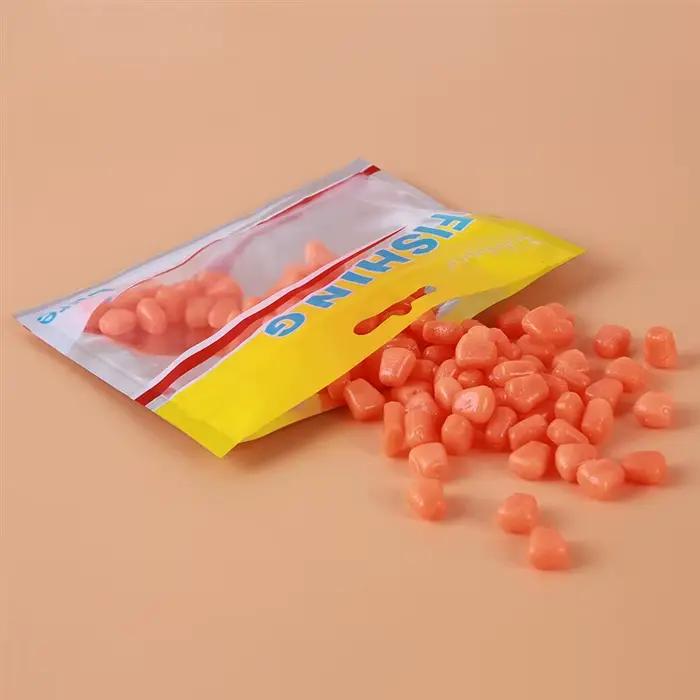 Leurres souples silicone 100 pièces pour carpe - appâts artificiels au maïs avec odeur attractive