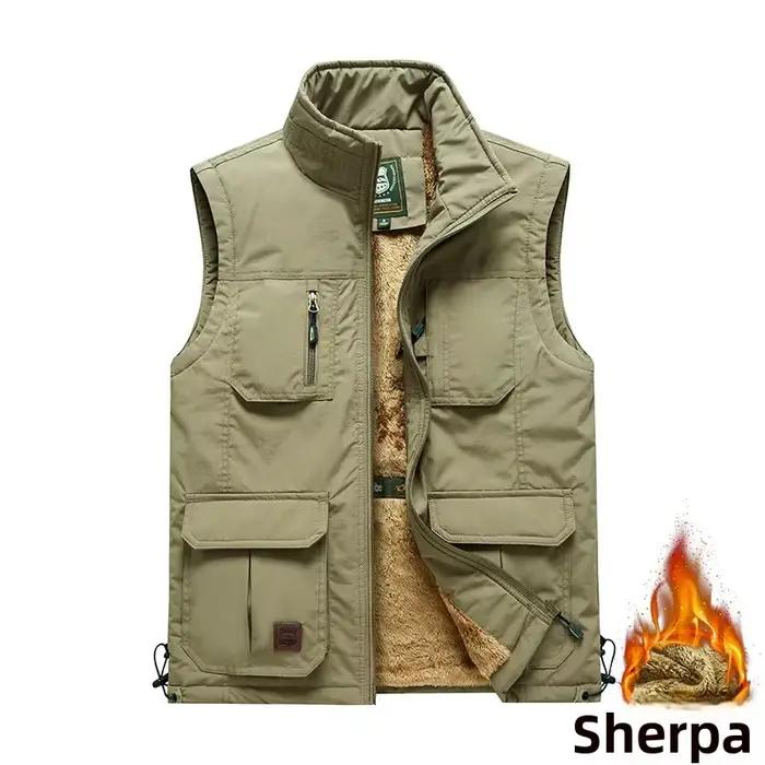 Veste de pêche homme doublée polaire - Multi-poches - Séchage rapide - Confort hiver et automne