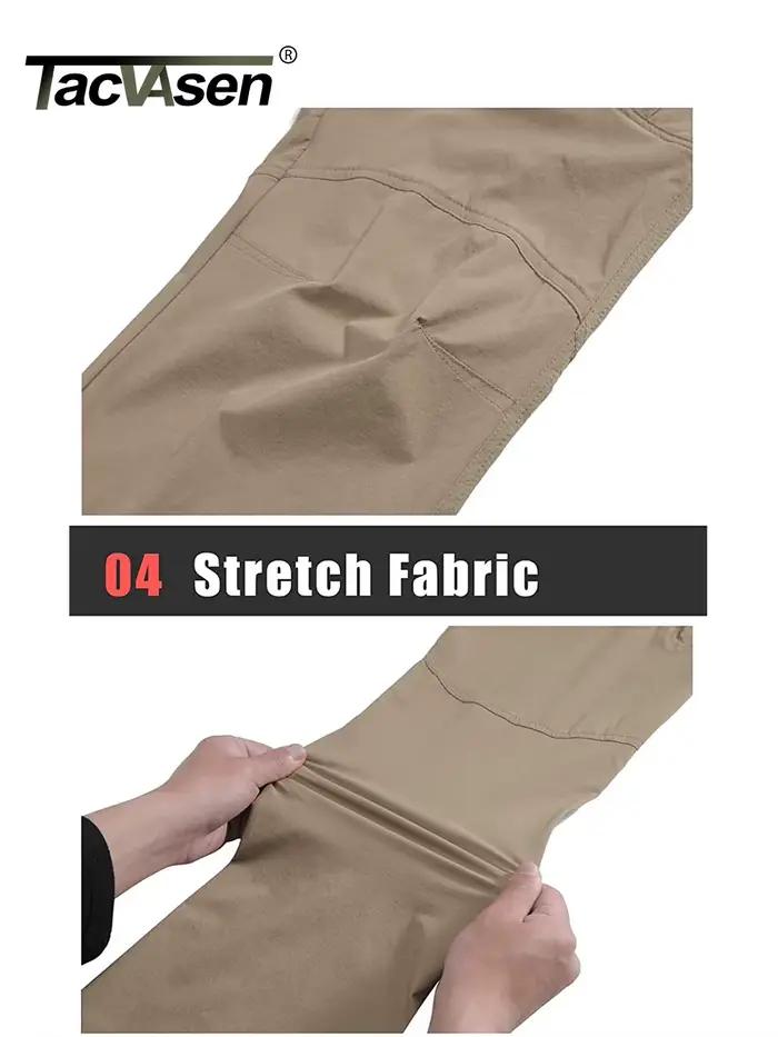 Pantalon pêche TACVASEN été léger nylon séchage rapide - Randonnée cargo travail multi-poches