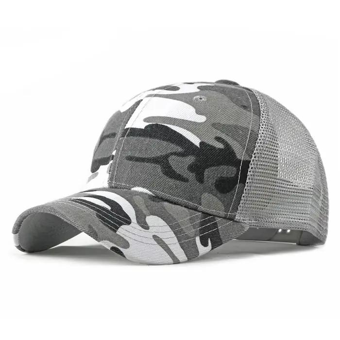 Casquette camouflage snapback unisexe hip hop - Chapeau pêche armée pour groupe activité