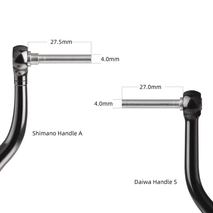 Poignée manivelle Gomexus 35mm pour moulinet Shimano Stella - Knob remplacement Daiwa Certate Fuego LT pêche sportive