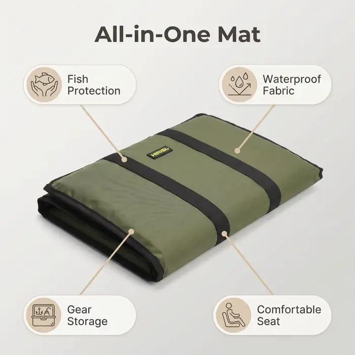 Tapis de décrochage pliable HIRISI coussin éponge respirant pour pêche de carpe confort durable polyvalent et portable occasions spéciales