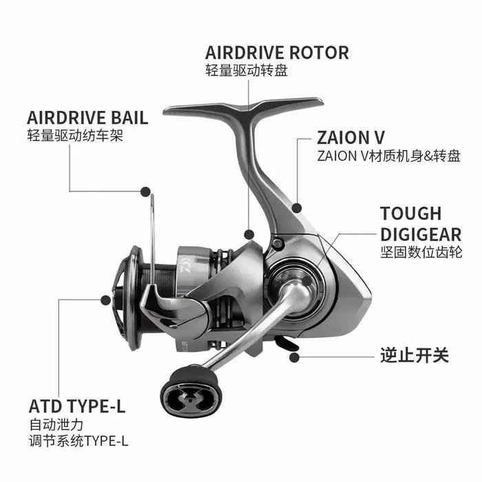 Moulinet de pêche Daiwa Exceller LT 2023, spinning ou baitcasting, eau douce et mer, 12kg de frein