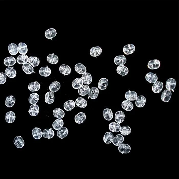 Perles de pêche doubles perles flottantes 100 pièces 47mm 50mm stoppers transparents perçables