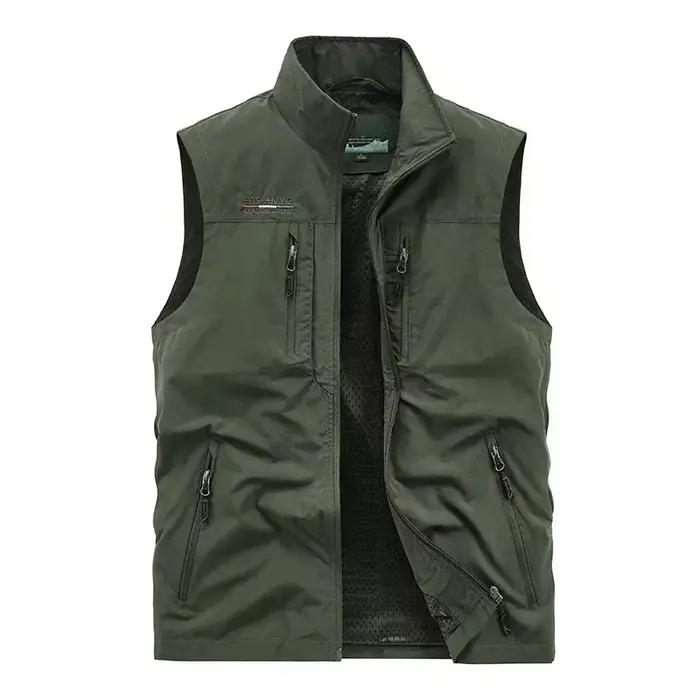 Veste cargo sans manches pêche chasse randonnée 2024 homme photographe camping vêtements travail