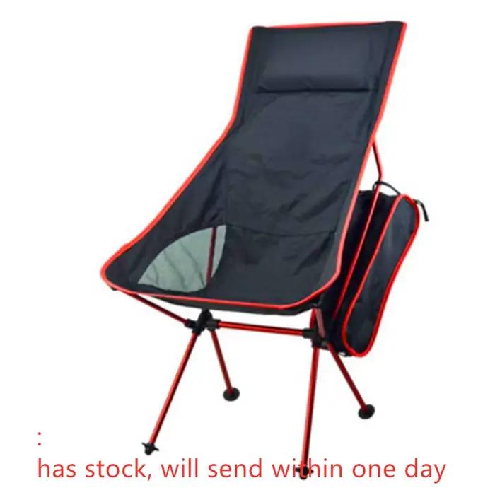 Fauteuil pliant léger pêche camping avec dossier pour jardin barbecue et randonnée