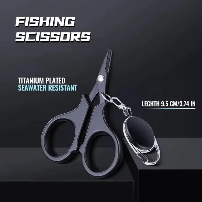 Stainless Steel Fishing Scissor Plier Cut PE Braid Line Cutter Plies Carp Fishin