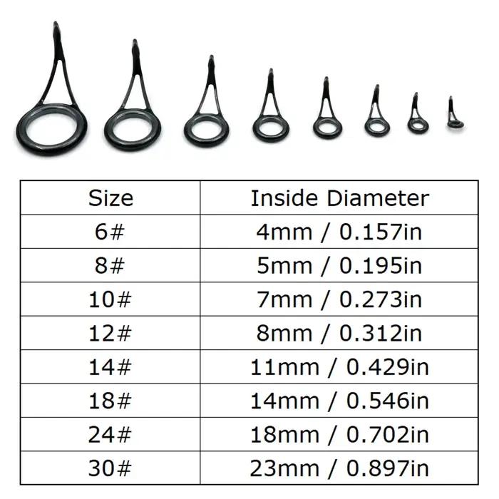 Kit réparation canne télescopique spinning 8-105 pièces guides céramique acier inox remplacement complet