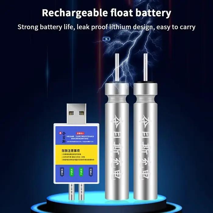 Batterie rechargeable CR425 avec chargeur USB pour alarmes de pêche - Accessoire charge pour indicateurs de touche