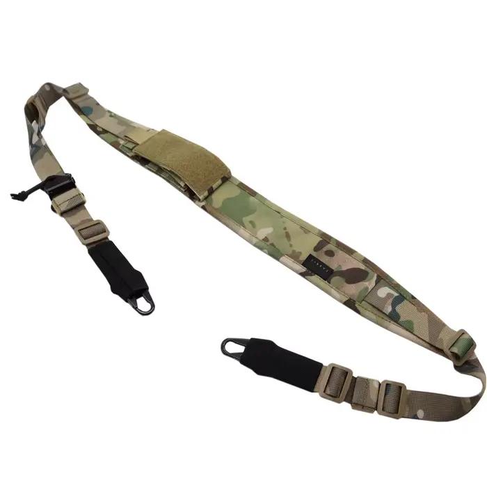 Bretelle fusil modulaire réglable 2 points/1 point - Accessoire pêche et chasse polyvalent transport
