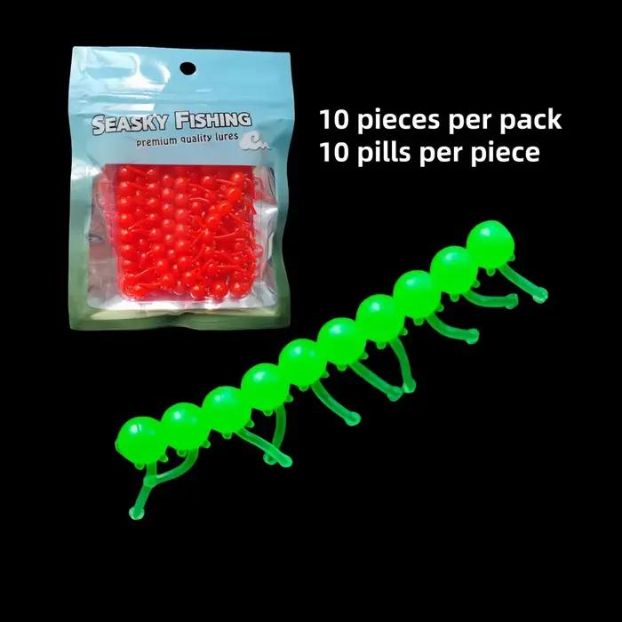 Perles leurres flottantes MUKUN saveur fraise/maïs - appâts silicone élastique couleur vive