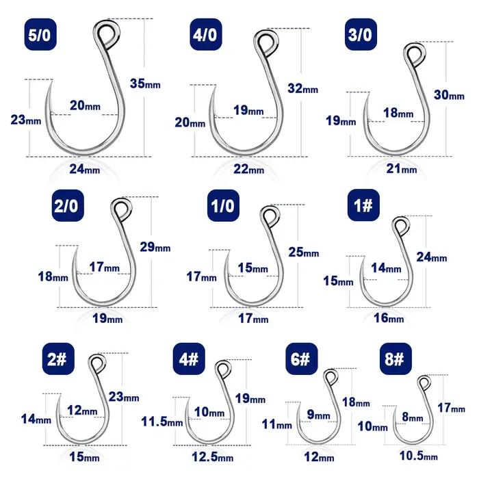 Hameçons de pêche jigging 25 pièces acier carbone pour leurres vers et carpe eau salée
