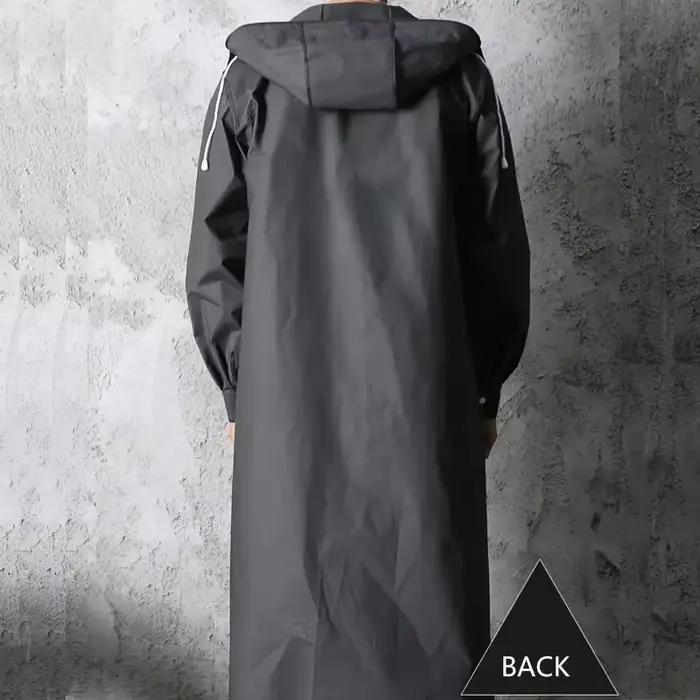 Imperméable longue pêche randonnée - Manteau pluie étanche homme femme capuche - Vêtement extérieur