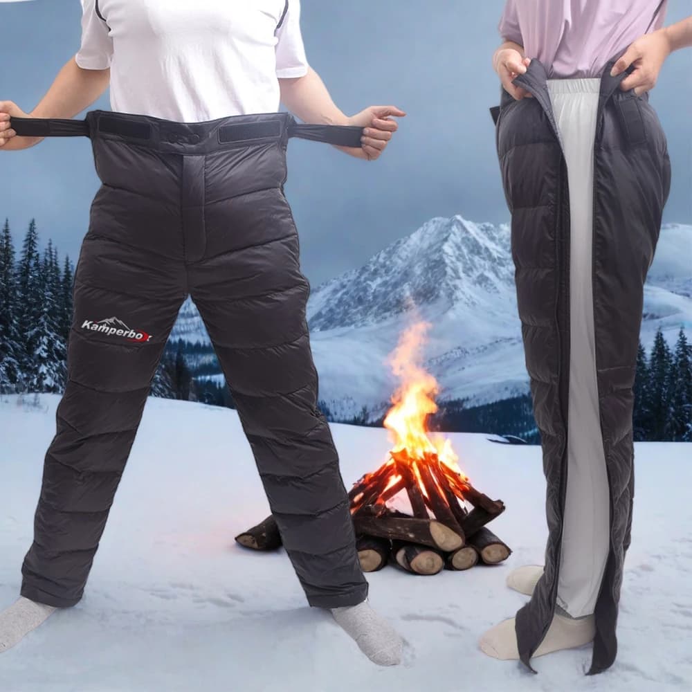 Pantalon d'hiver homme en duvet pour randonnée - Pantalon chaud et léger Kamperbox