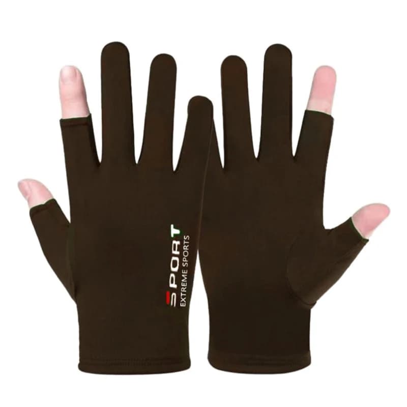 Gants soie glacée été hommes protection solaire pêche conduite vélo randonnée respirants