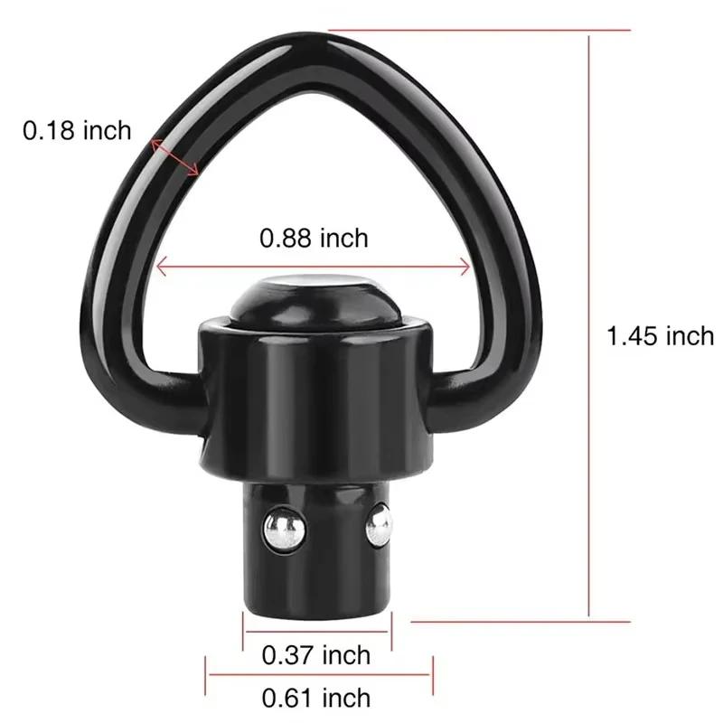 Adaptateur sangle M-LOK QD rail fixation pêche bouton poussoir métal robuste