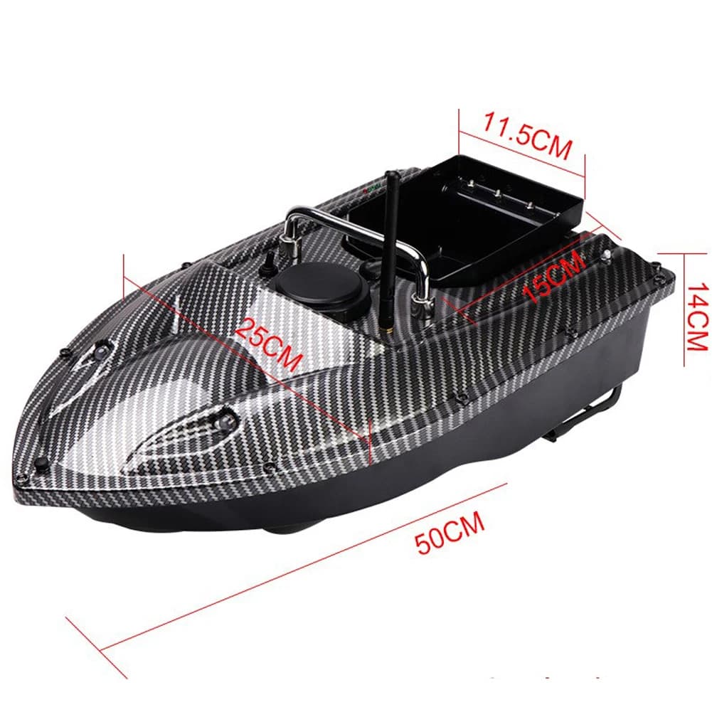 Bateau leurre pêche VERY100 500m GPS sans fil avec 2 trémies, sondeur GPS et sac pour pêche à la ligne précise
