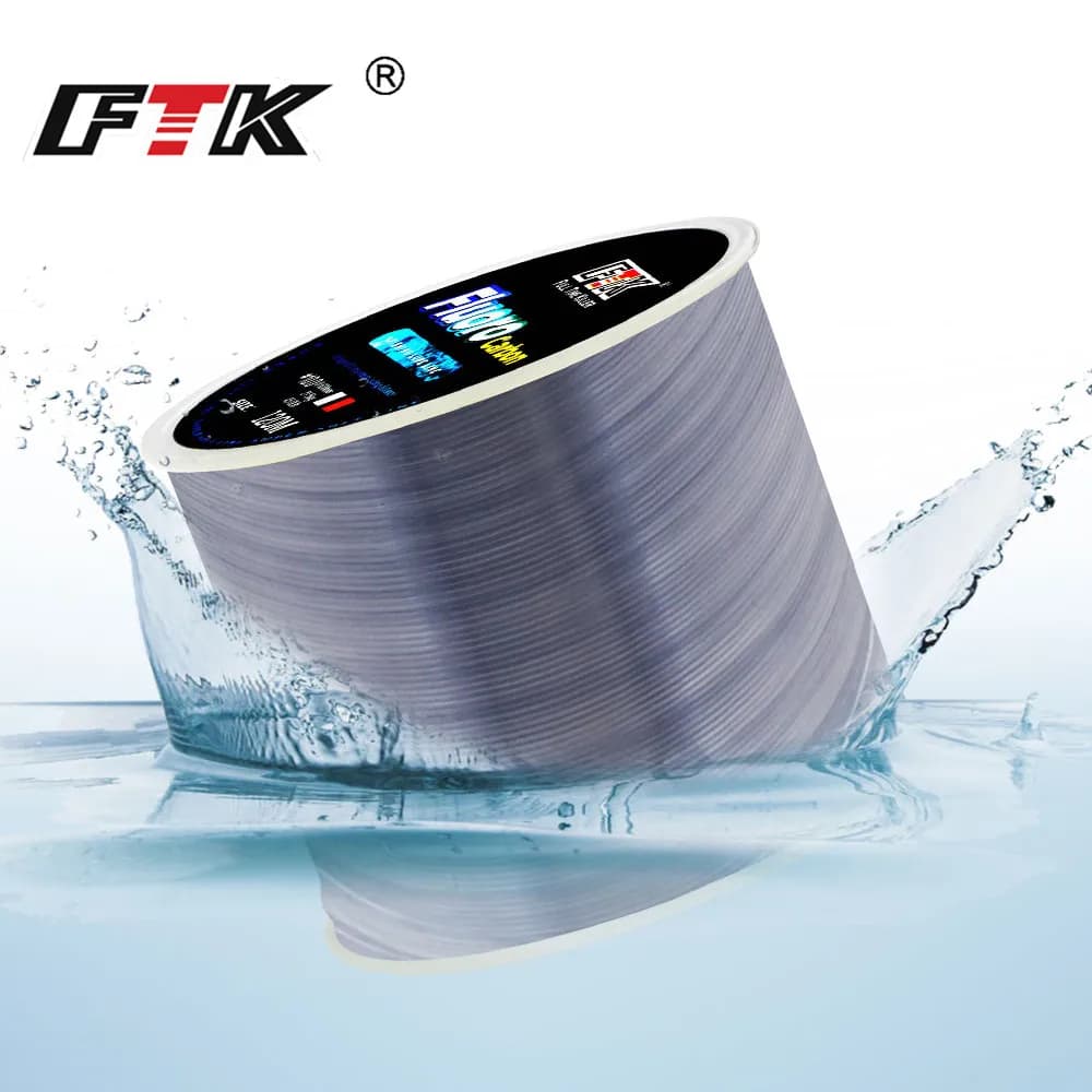 Ligne de Pêche FTK 120m Fluorocarbone Traitée 0.2 à 0.6mm Haute Résistance 7.15 à 45LB pour Pêche Sportive