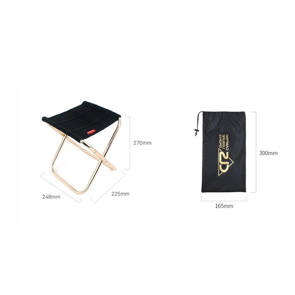Tabouret de pêche pliant aluminium - Siège portable camping randonnée outil de pêche léger