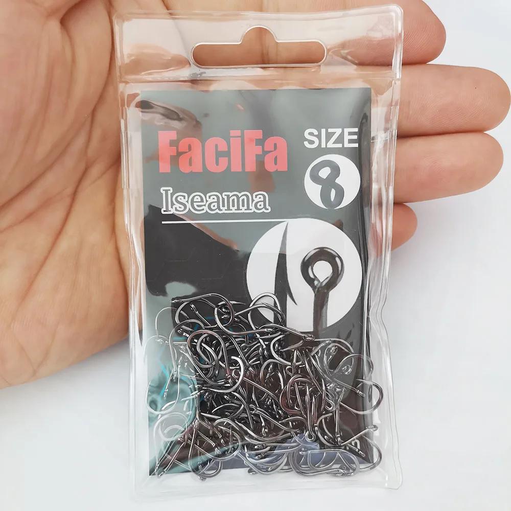 100 hameçons circle Iseama pêche carpe - Crochets japonais barbelés pour montages fly fishing