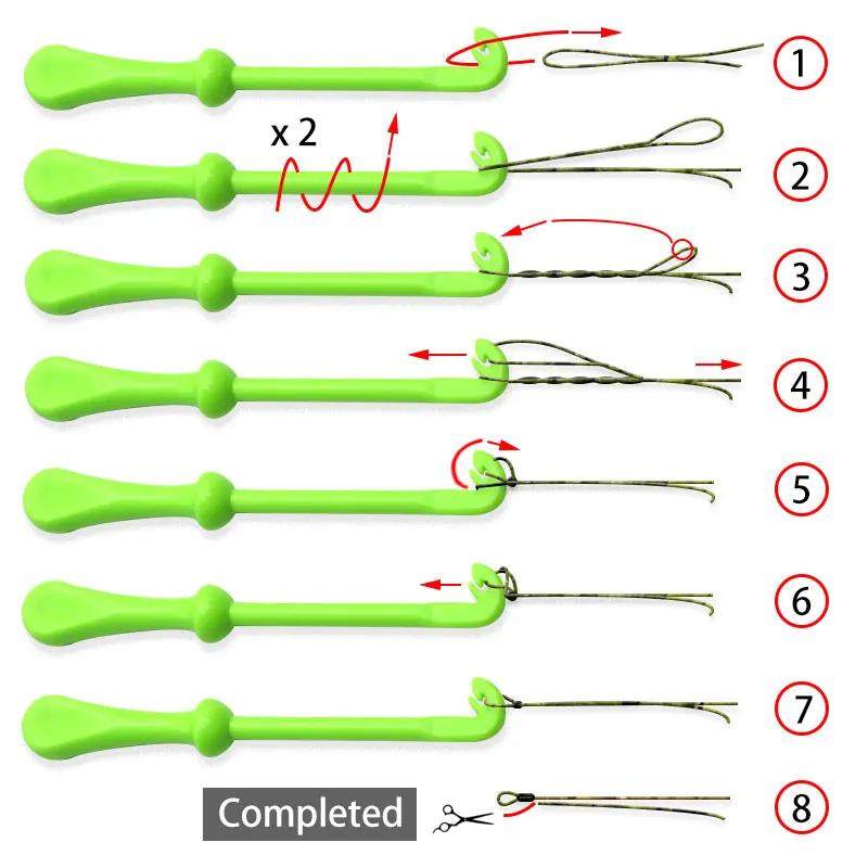 Outil nœud boucle pour ligne de pêche carpe - Disgorgeur et nœud hair rig professionnel
