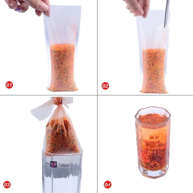 50 sacs PVA solubles 8 tailles pour pêche carpe - sachets amorce solubles eau rapide matériel