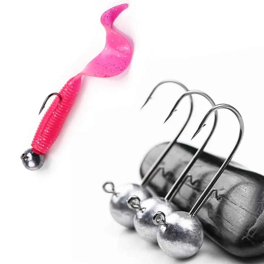 20 hameçons jigging head 1g à 20g pour bass brochet - leurres souples pêche verticale