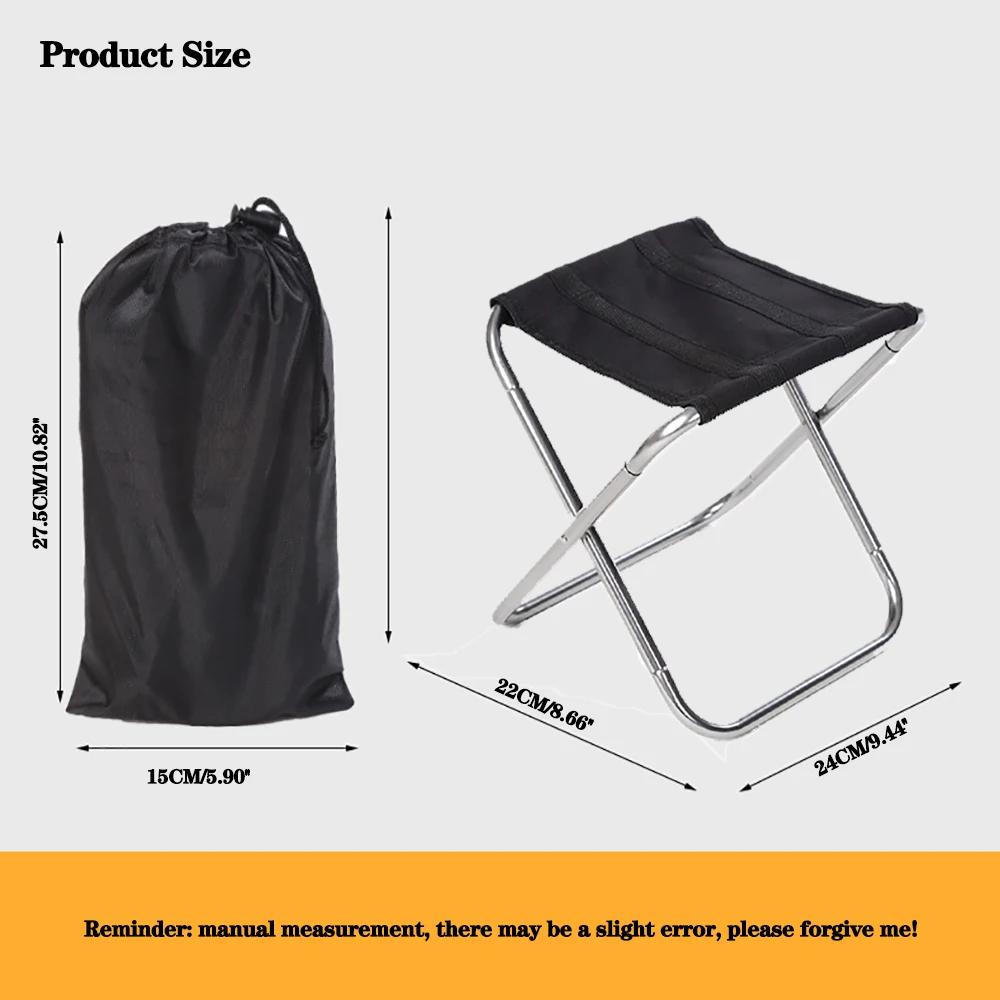 Petit tabouret pliant ultra-léger pêche camping transportable pour train et randonnée