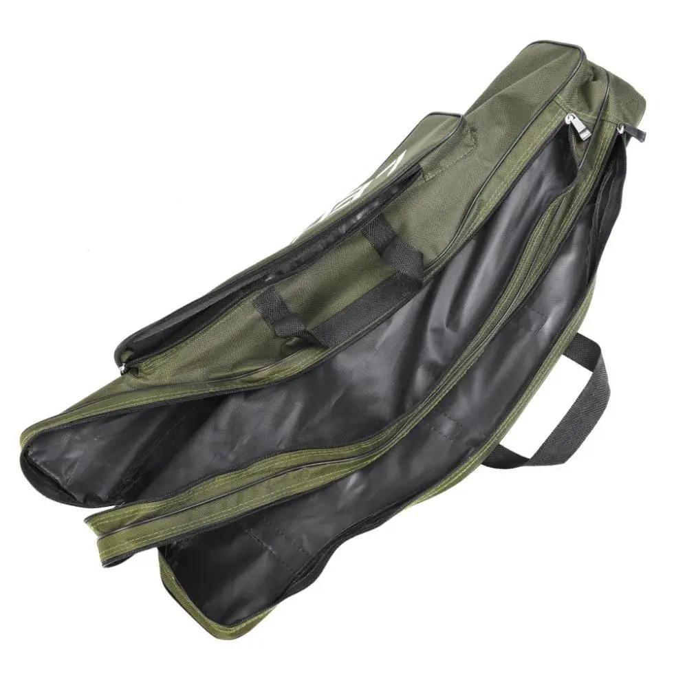 Sac pliable double couche 600D Oxford pour cannes de pêche mer - 0.8m à 1.5m grande capacité