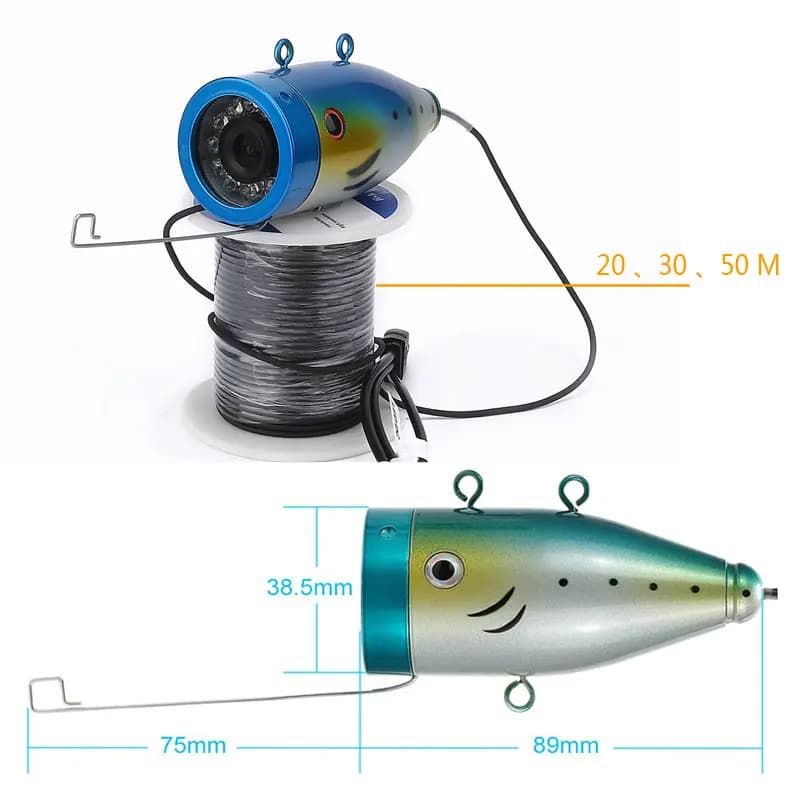 Finder pêche caméra sous-marine 7 pouces 1000TVL waterproof vidéo 30 lampes pêche glace accessoires France
