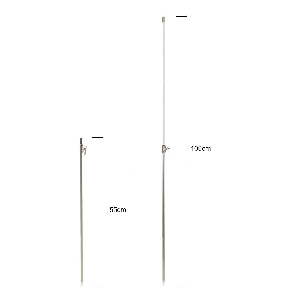 Bankstick réglable en inox 55-100cm pour rod pod carpe - Support ajustable pour alarmes de touche