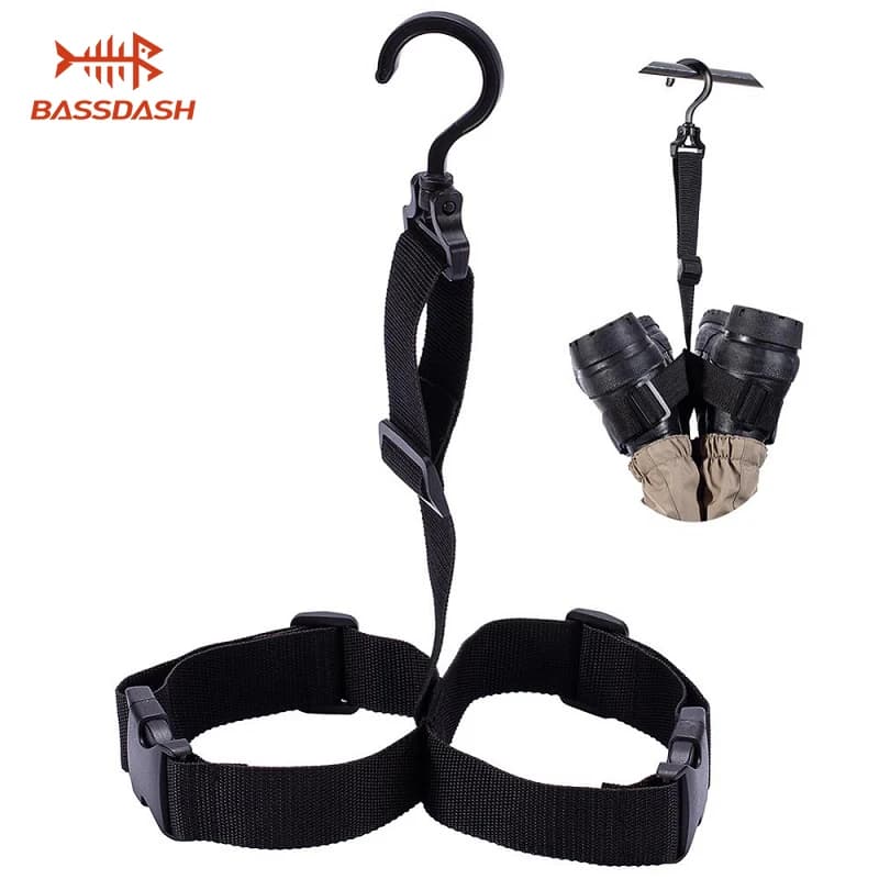 Porte waders réglable Bassdash - Système de séchage et rangement pour bottes de pêche