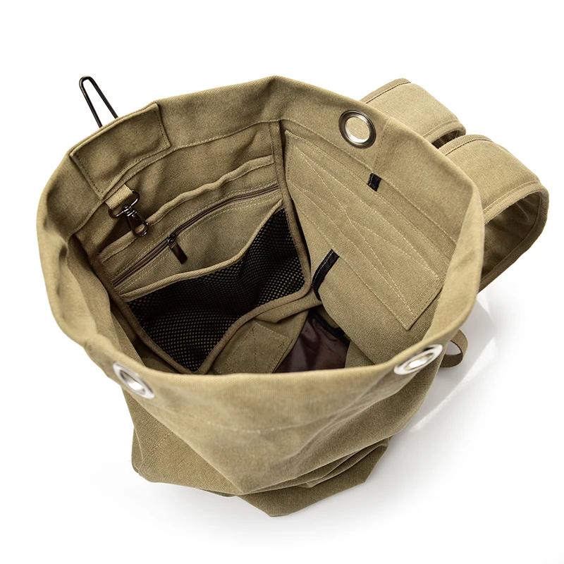 Sac à dos pêche grande capacité toile canvas montagne épaule homme qualité professionnelle