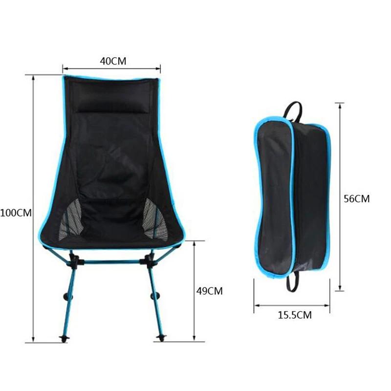 Chaise pliante ultra légère pêche camping BBQ - Siège pliable extérieur randonnée plage portable