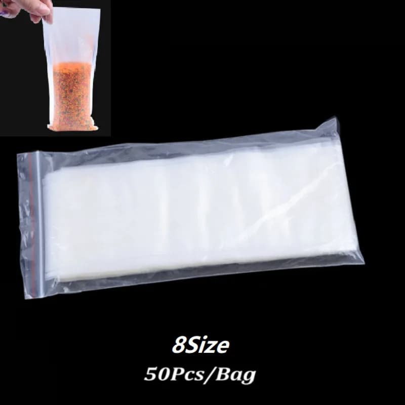 50 sacs PVA solubles 8 tailles pour pêche carpe - sachets amorce solubles eau rapide matériel