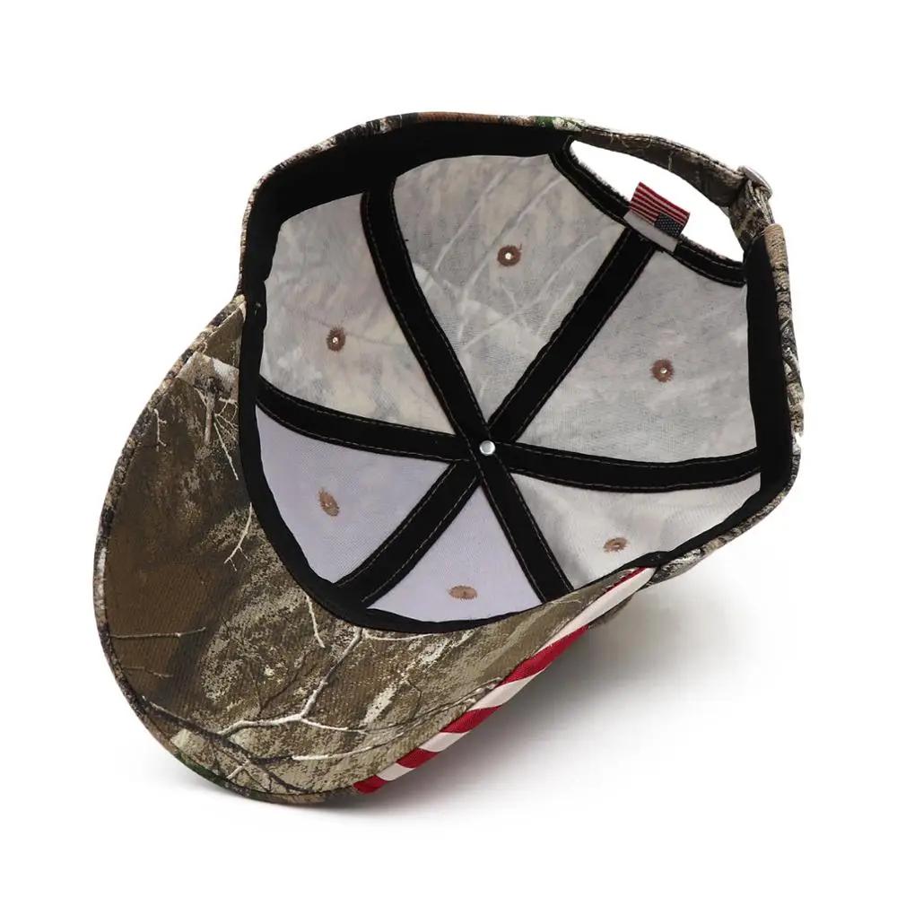 Casquette snapback camouflage drapeau américain KOEP pour pêche et chasse - Modèle unisexe