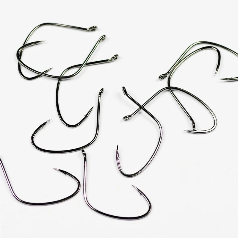 Hameçons offset #4 à #3/0 pour wacky rig drop shot pêche au ver crankbait carnassier